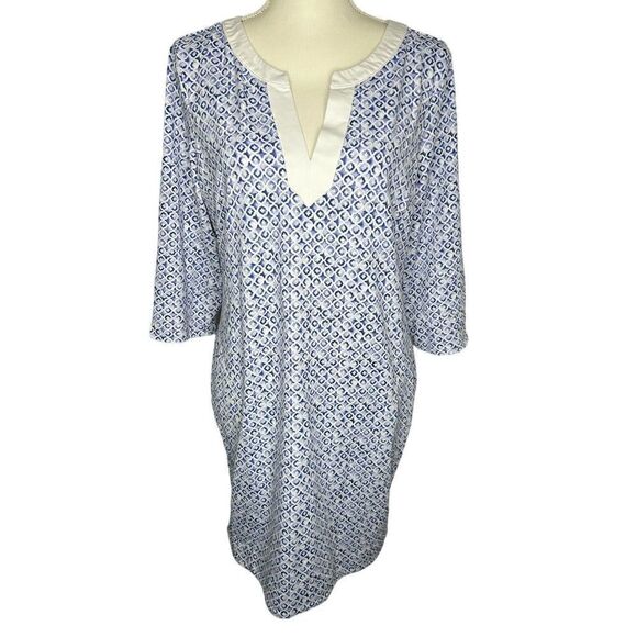 Tommy Bahama Aubrey Island Tunic Dress Blue/ultramarine Size M - Picture 1 of 8